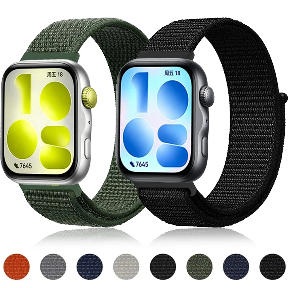 Offizielles Nylon-Schlaufenarmband für Huawei Watch Fit 3/4/5 Smartwatch, bequemes Armband für Huawei Watch Fit 4/5 Pro.