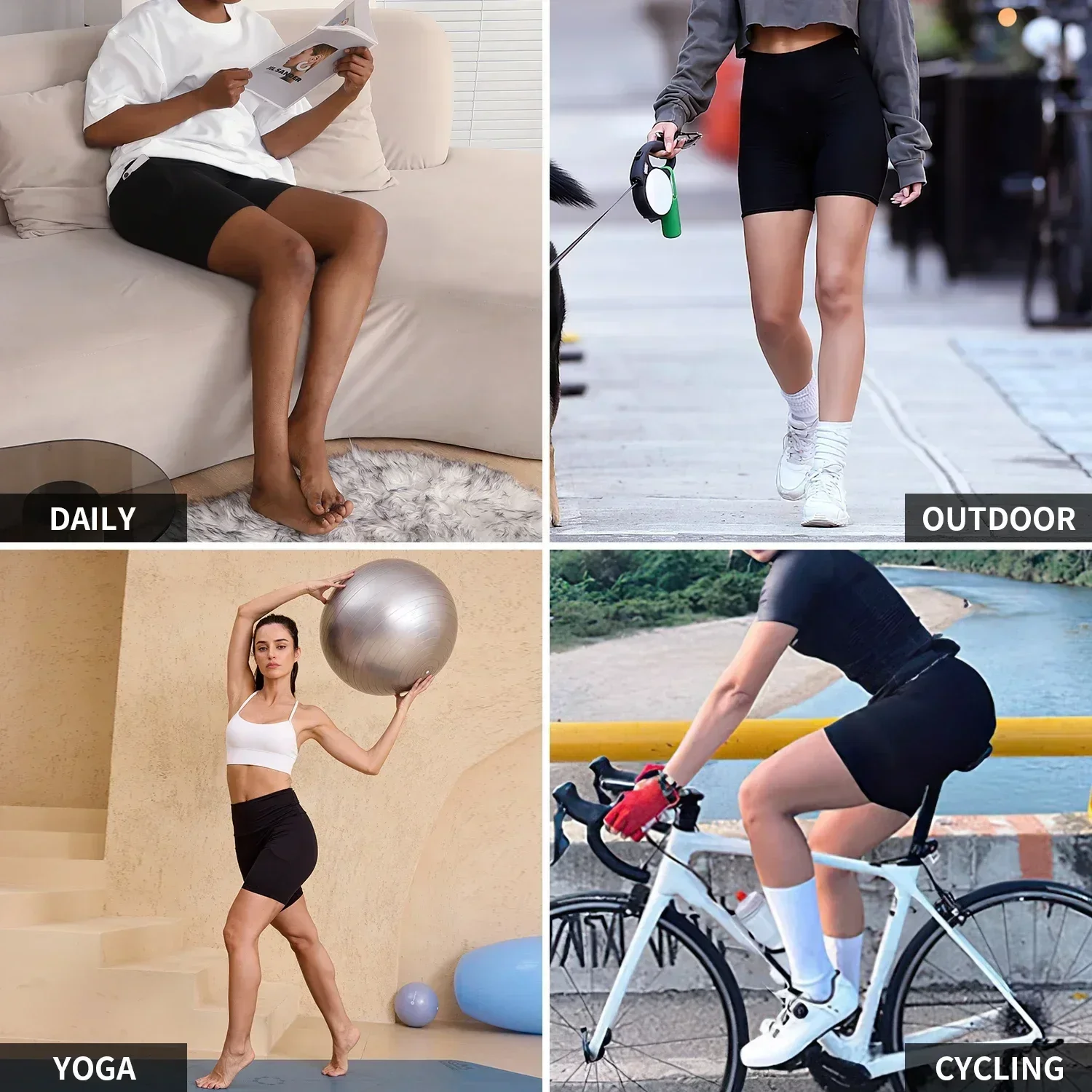 Damskie spodenki kolarskie z wysokim stanem i kieszeniami Super miękkie, nie prześwitujące, do biegania, jogi, sportowe, push up, na siłownię