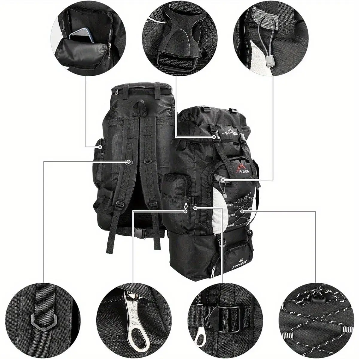 70L Hiking Travel Backpack 4