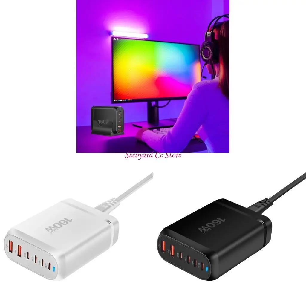 

N3UC Advanced 160W USB C Power Adapter with Safety Features for Devices