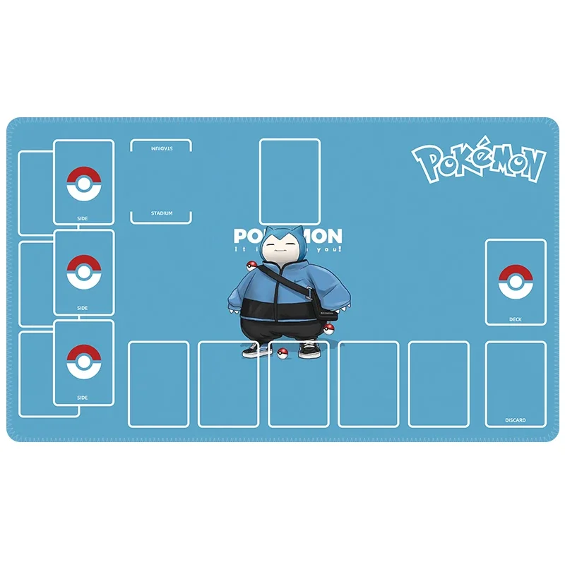Pokemon PTCG Play Mat Super Cute Jigglypuff Mew Gengar Snorlax Pikachu Figures Games Mat Duel Plate Rubber Card Mat Mouse Pad