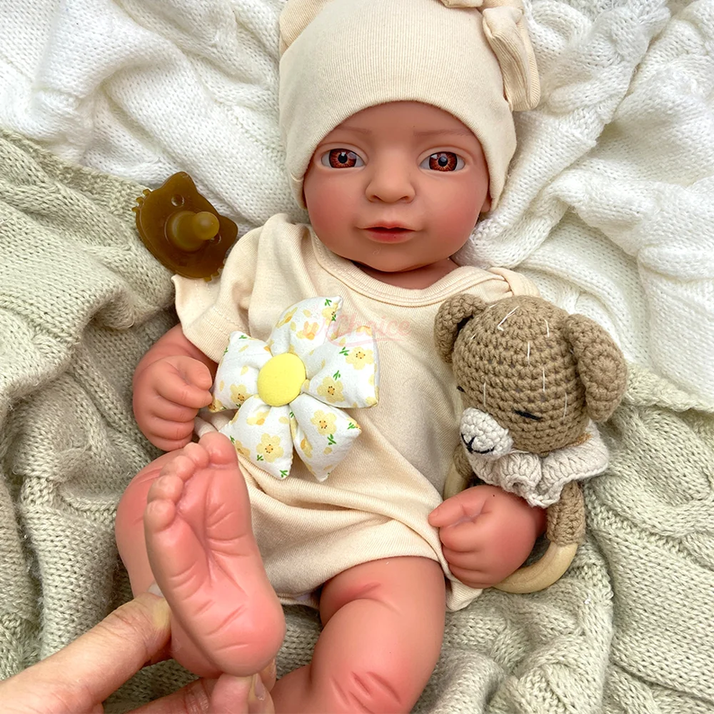 Bambole Reborn realistiche 17 "Reborn realistiche neonate dipinte a mano appena nate per modello da collezione artista della collezione