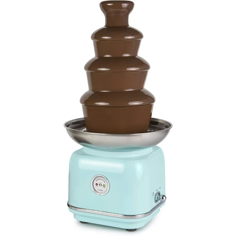 

For Nostalgia 4 Tier Electric Chocolate Fondue Fountain Machine for Parties - Melts Cheese, Queso, Candy, and Liqueur