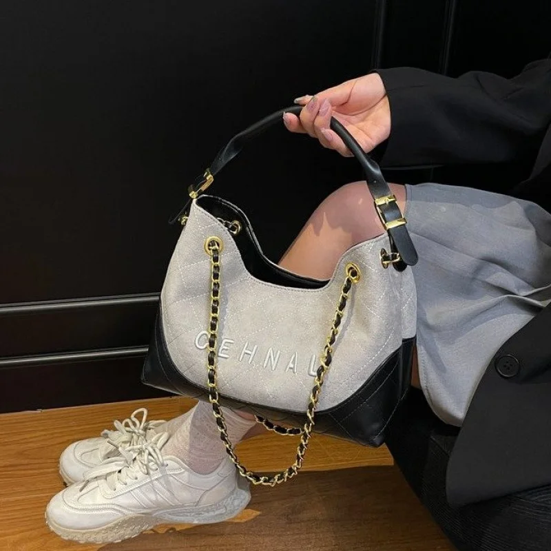 

High-End Ladies Tote Bag Made Of Lavender-Patterned Leather Featuring Trendy Paris Casual Vintage Style​