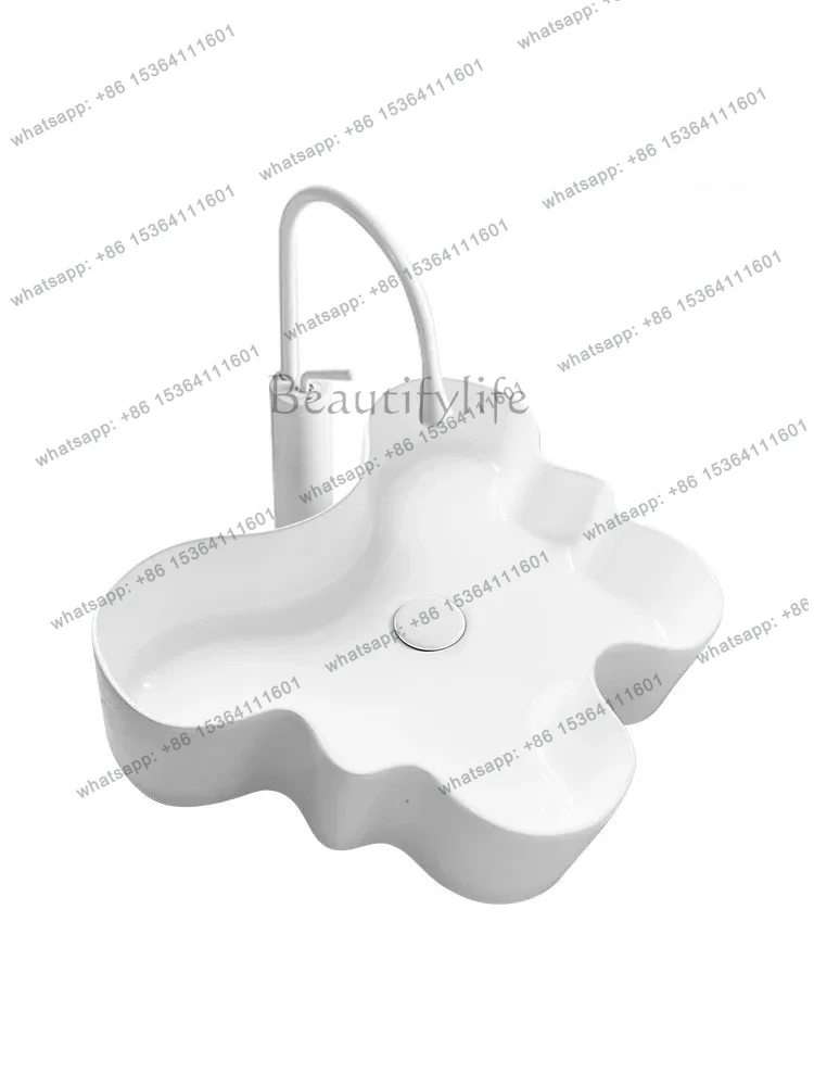 bathroom accessories set Personalized art basin ceramic table special-shaped hand washing surface washbasin bathroom balcony