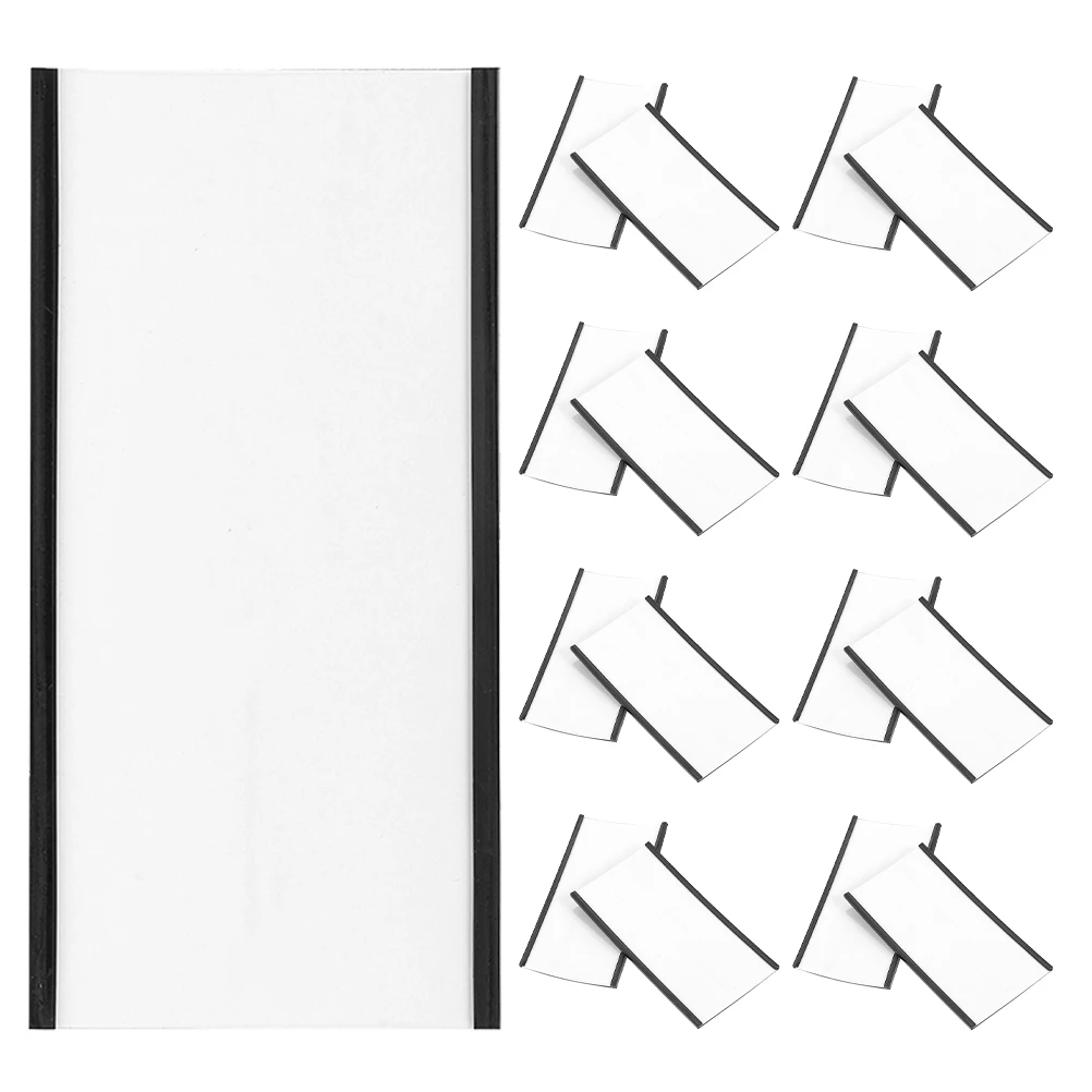 

Magnetic Label Holder Reusable Paper Inserts for Warehouse Shelves Fridge Doors Tool Drawers Office Files School Supplies