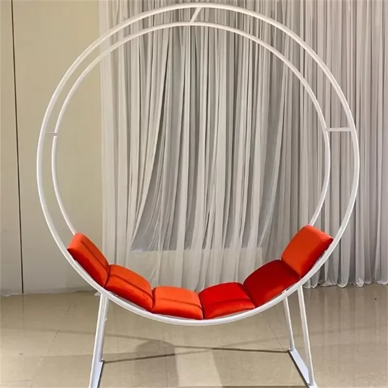 Gold Stainless Steel Wedding Arch Stand Round Backdrop Frame for Birthday Party Decoration Event Stage Prop Supplies Round