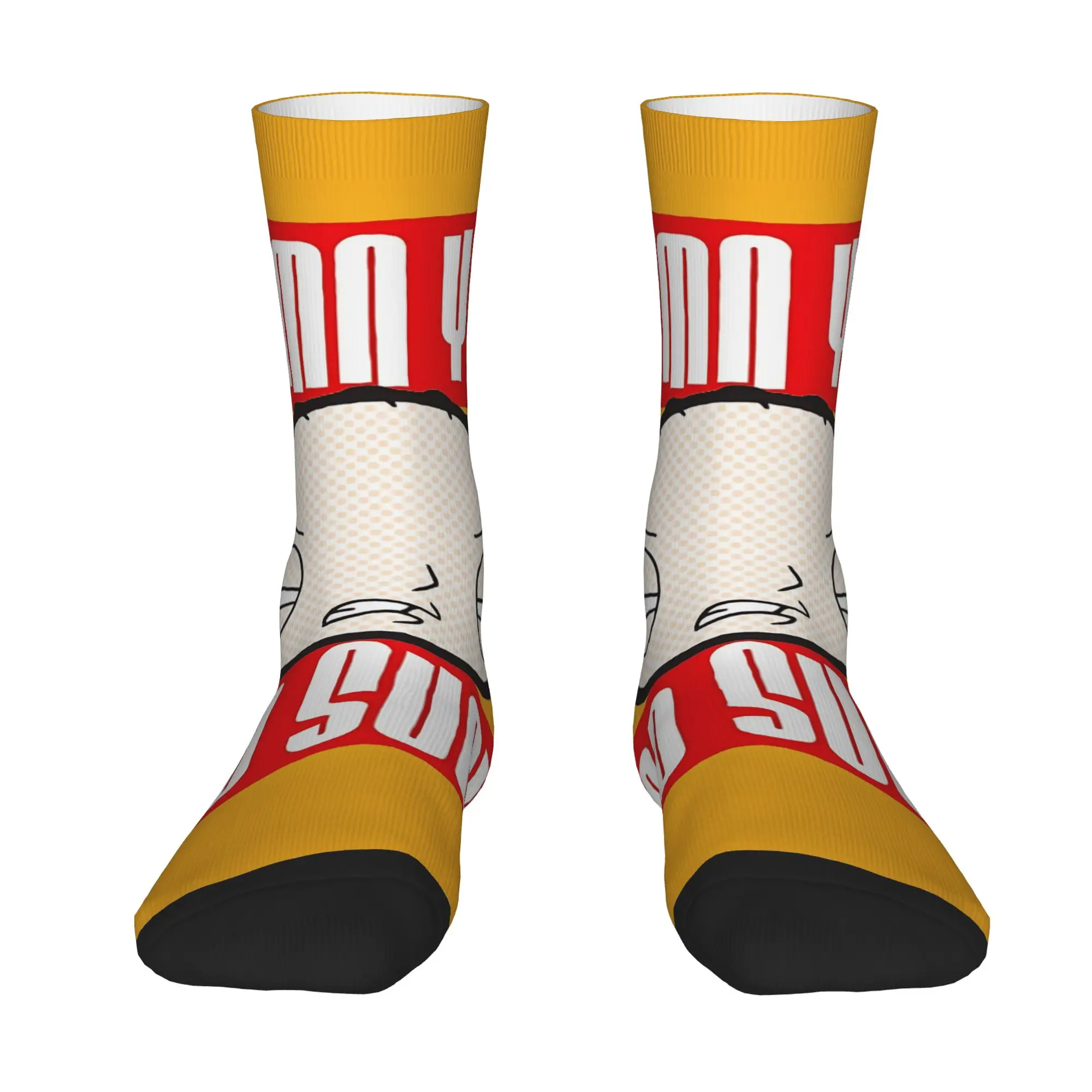 1 Pair Funny Happy Men's compression Sock The Underlying Sweetness Vintage Harajuku Stewie Brian Hip Hop Novelty Crew Sock