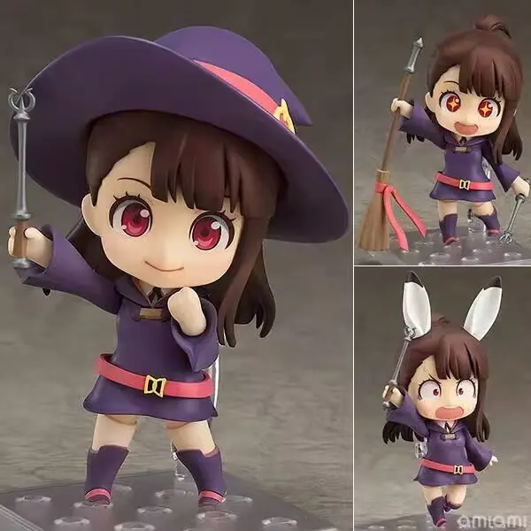 Little Witch Academia #747 Akko Q Version Nendoroid Kagari Articulated Figure Doll Boxed Model