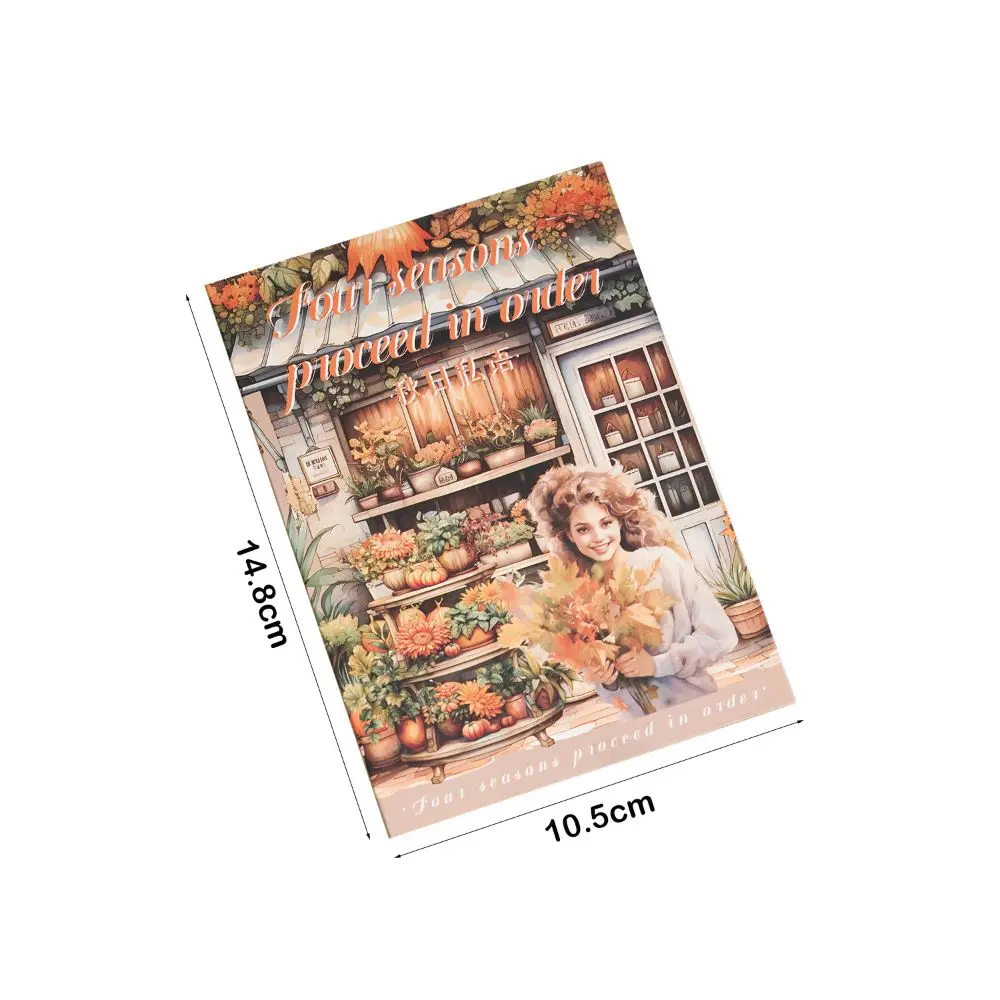 20 unids/set de pegatinas para álbum de recortes de paisaje de las cuatro estaciones, pegatinas de papelería multiusos para mascotas, libro de pegatinas de jardín troqueladas