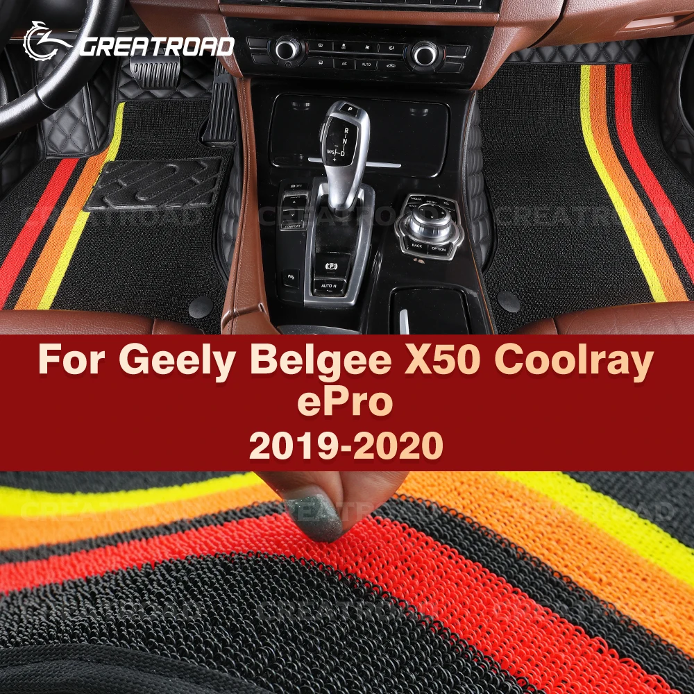 

GREATROAD для Geely Belgee X50 Coolray ePro 2019-2020, двухслойные автомобильные коврики, аксессуары для интерьера, автоковриковый чехол на заказ
