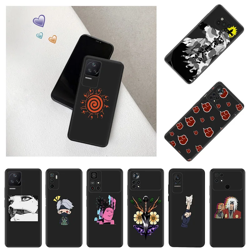 Soft Silicone Anime Narutos shuriken Phone Case For Xiaomi Poco C61 X5 X4 X3 C50 C51 C40 M5 M4 M3 F5 F4 F3 Matte Protect Cover