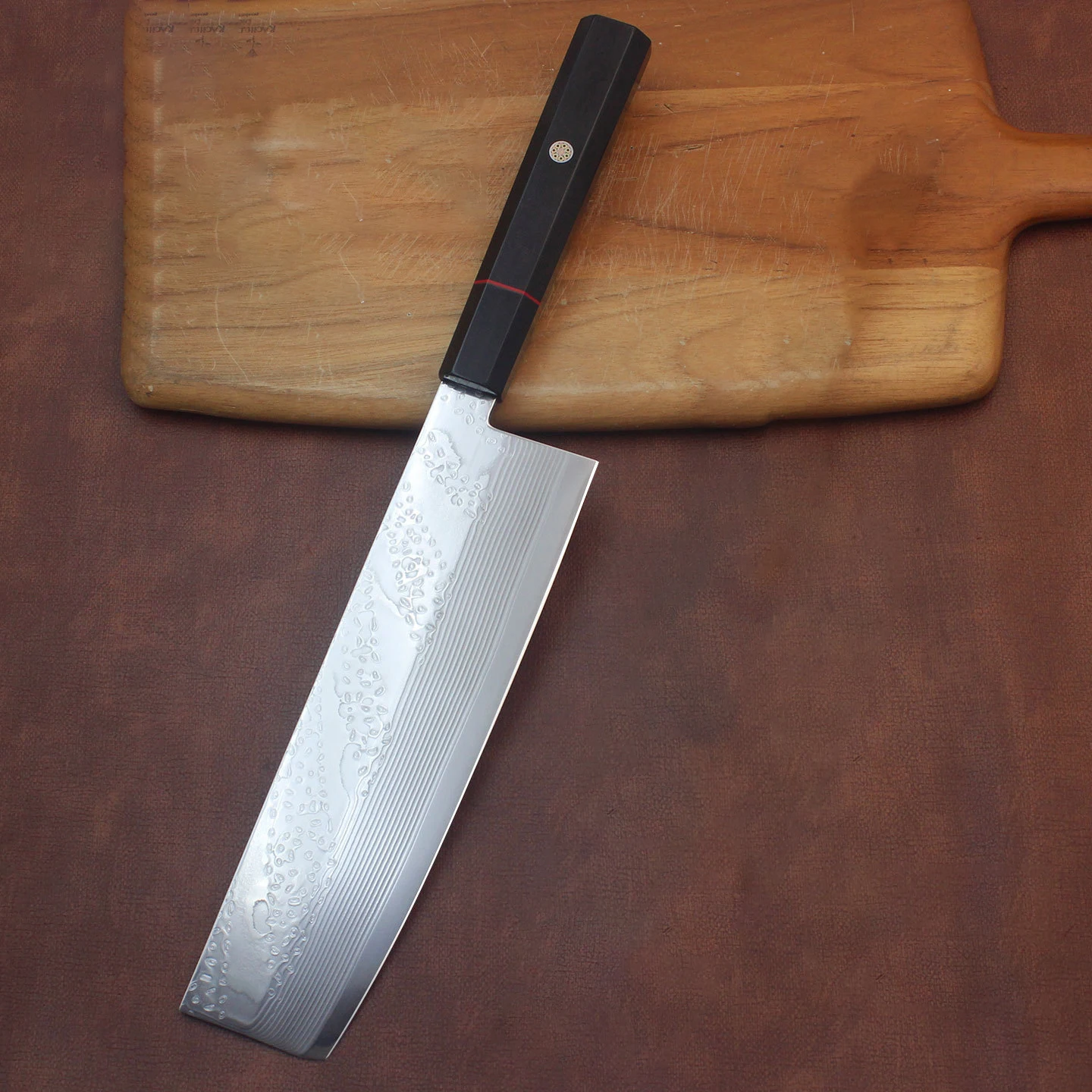 

8,3-дюймовый нож Nakiri, 33-слойный дамасская сталь VG10, лезвие из бычьего рога и черного дерева, нож для нарезки шеф-повара, профессиональный кухонный нож