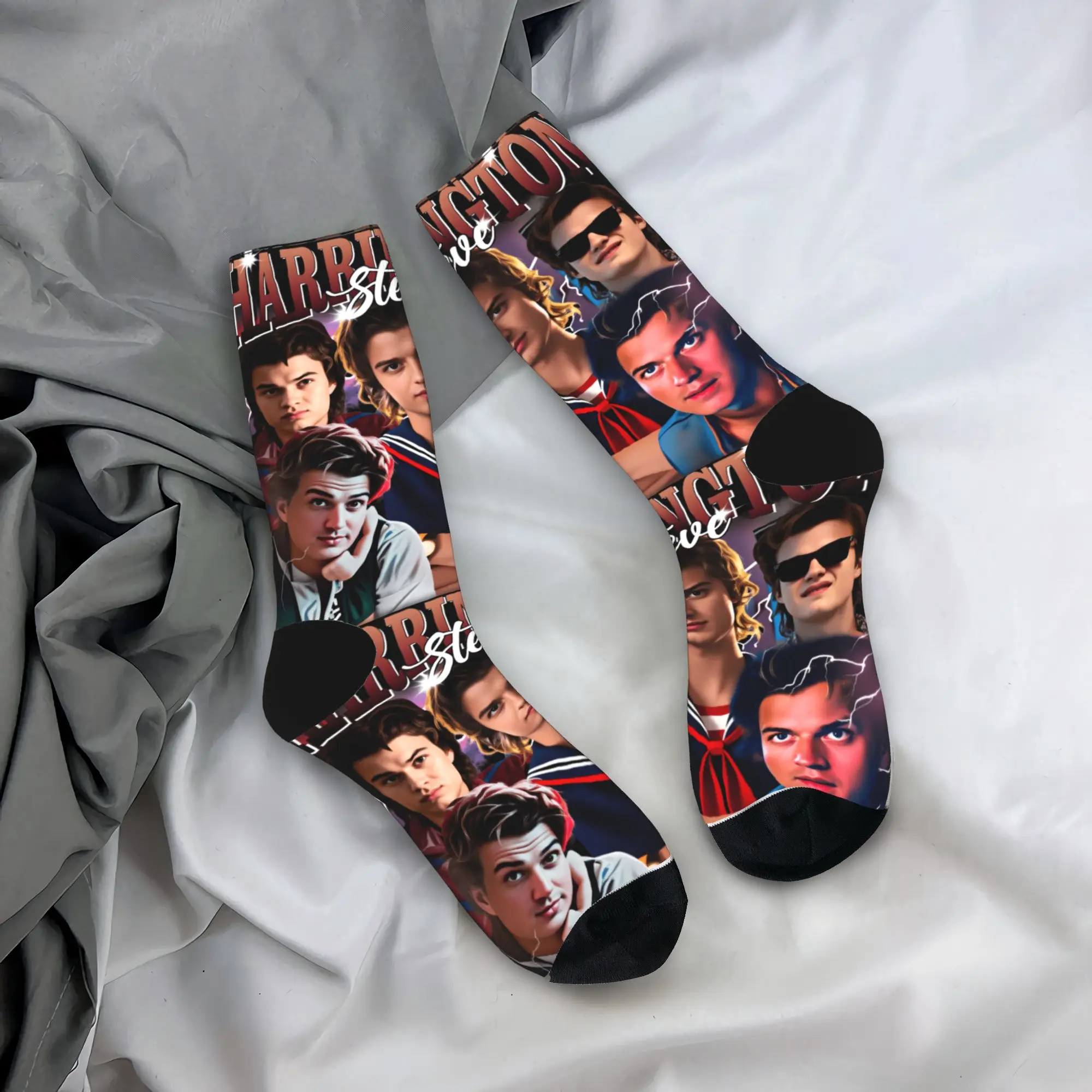 Adults Men Socks Steve Harrington  Stockings Anti Skid High Quality Socks Autumn Fashion Pattern Running Socks