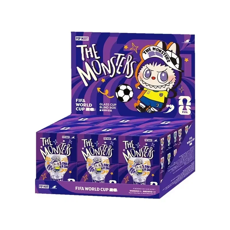 

POP MART Labubu Monsters FIFA Series Glass Mystery Box Collectible Blind Figurine Home Decor Ornament