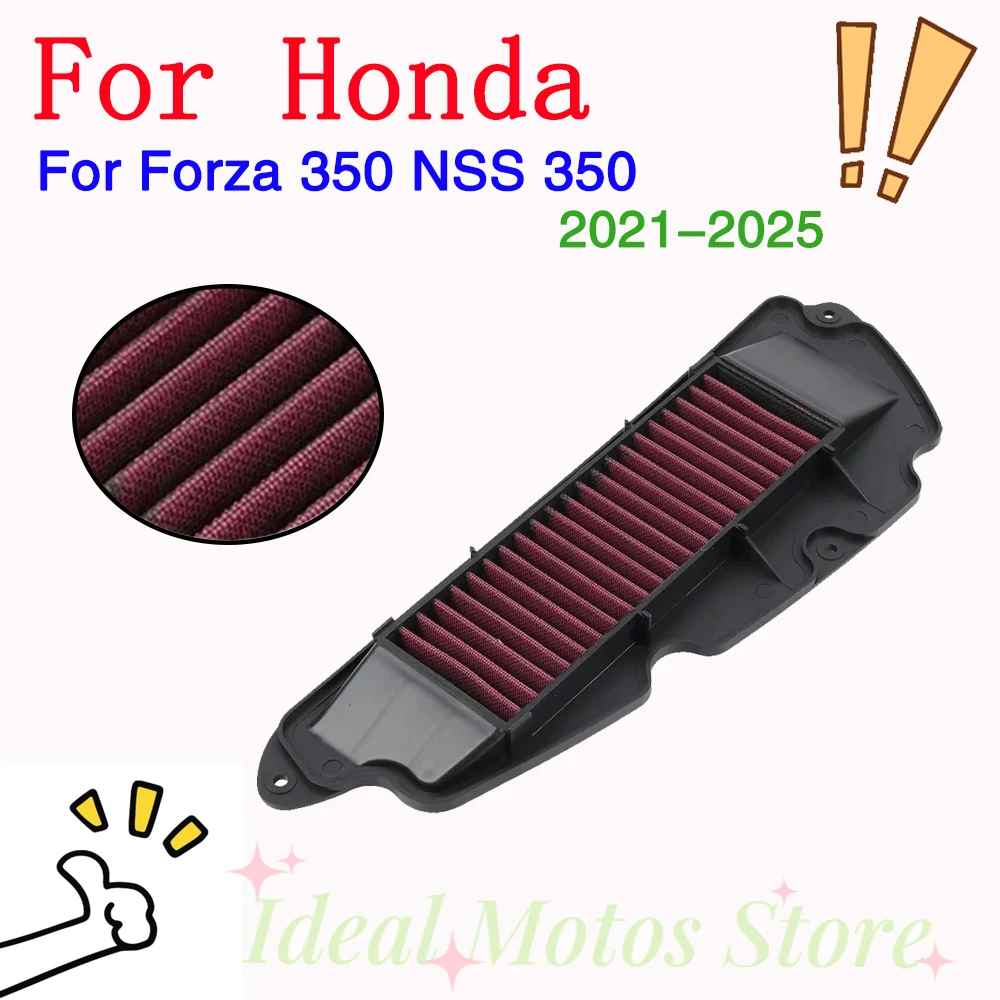 

For Honda Forza 350 Forza350 2021 - 2025 2023 2024 Motorcycle Accessories Cleaner Washable Reusable High Flow Air Filter Intake