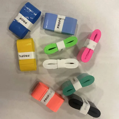 Imagen 2 del producto 12 Uds nuevo estilo laminado pegajoso tenis bádminton raqueta Overgrip caña de pescar cinta de envoltura de secado rápido transpirable