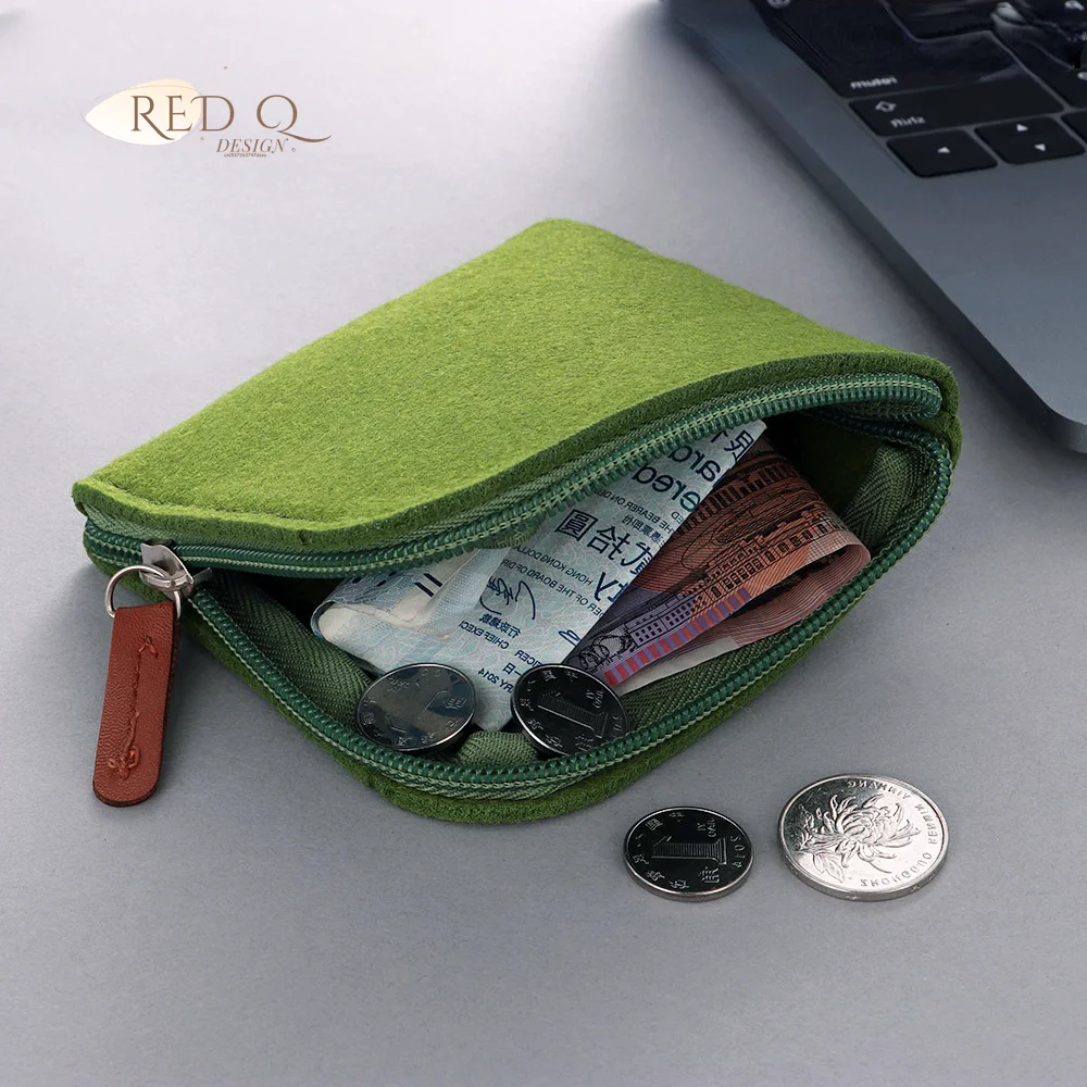 Felt Wallet Coin Purse Women Men Change Bag Credit Card ID Holder Coin Purses Mini Wallets Cheap Zero Money Bag Coin Organizer