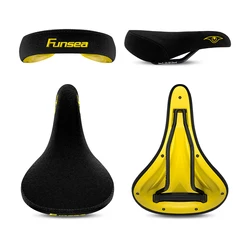 Funsea Bicycle Seats Wheelie Stunt Big BMX Cruiser Bike Saddle Flannelette Surface 8mm Rail Embroidery Logo Seat Cover Eagle Eye