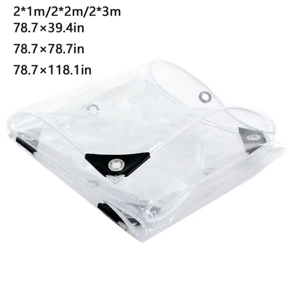 Durable Fabric Transparent Waterproof Tarpaulins Dust-proof Wind-Resistant Garden Rain Cover PVC Tarp Waterproof Rainproof Cloth
