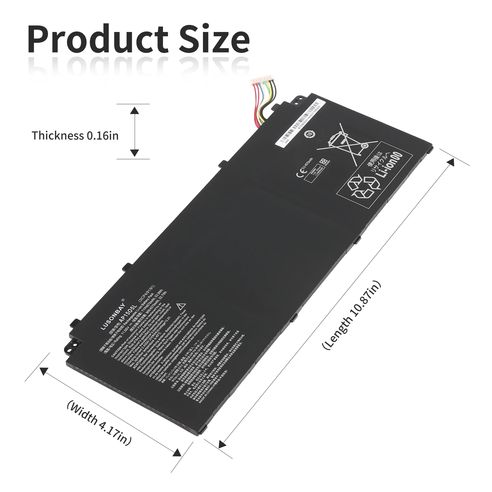 LUSONBAY AP15O5L AP1505L Laptop Battery for Acer Aspire S5-371 SF514-51 For Chromebook R13 CB5-312T CB5-312T-K0YK/K8Z9