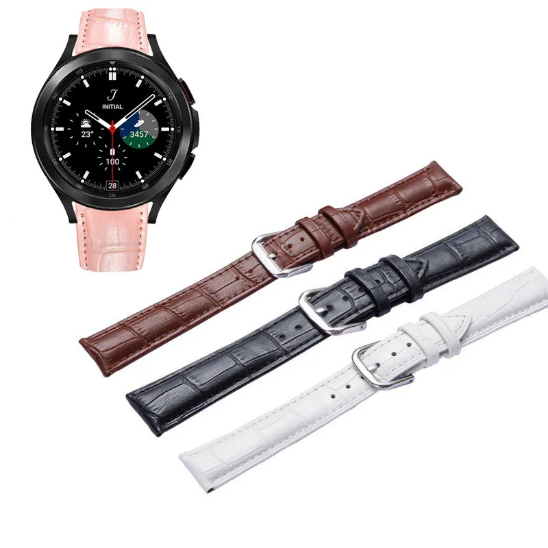 

Quality Leather Strap Watch Band For Samsung galaxy watch 5 watch5 pro watch4 40mm 44mm watch 4 classic 42mm 46mm