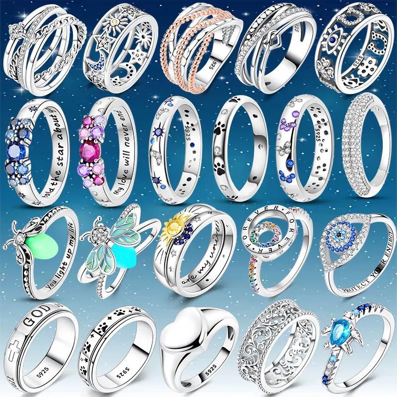 Genuine 925 Sterling Silver Women Ring Classic Plain Band Finger Ring Hypoallergenic Fine Jewelry For Daily Wear