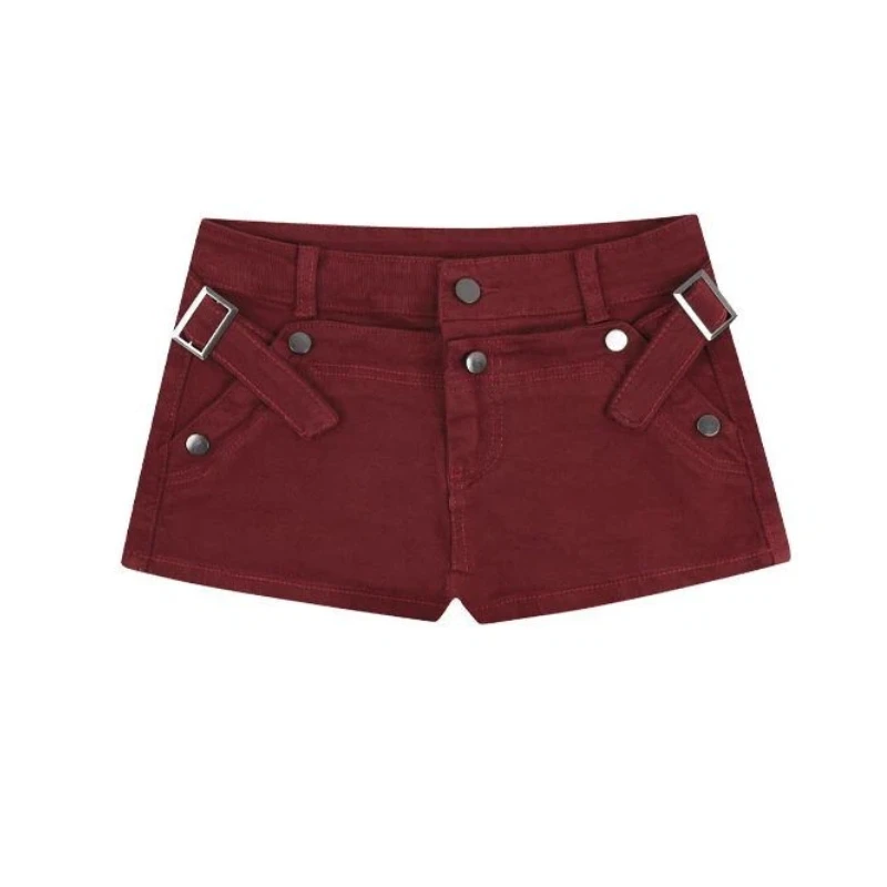 

Solid Zipper Patchwork Slim High Street Hot Pants Summer New All-match Button Youth Fashion Shorts Casual Sexy Women Clothing
