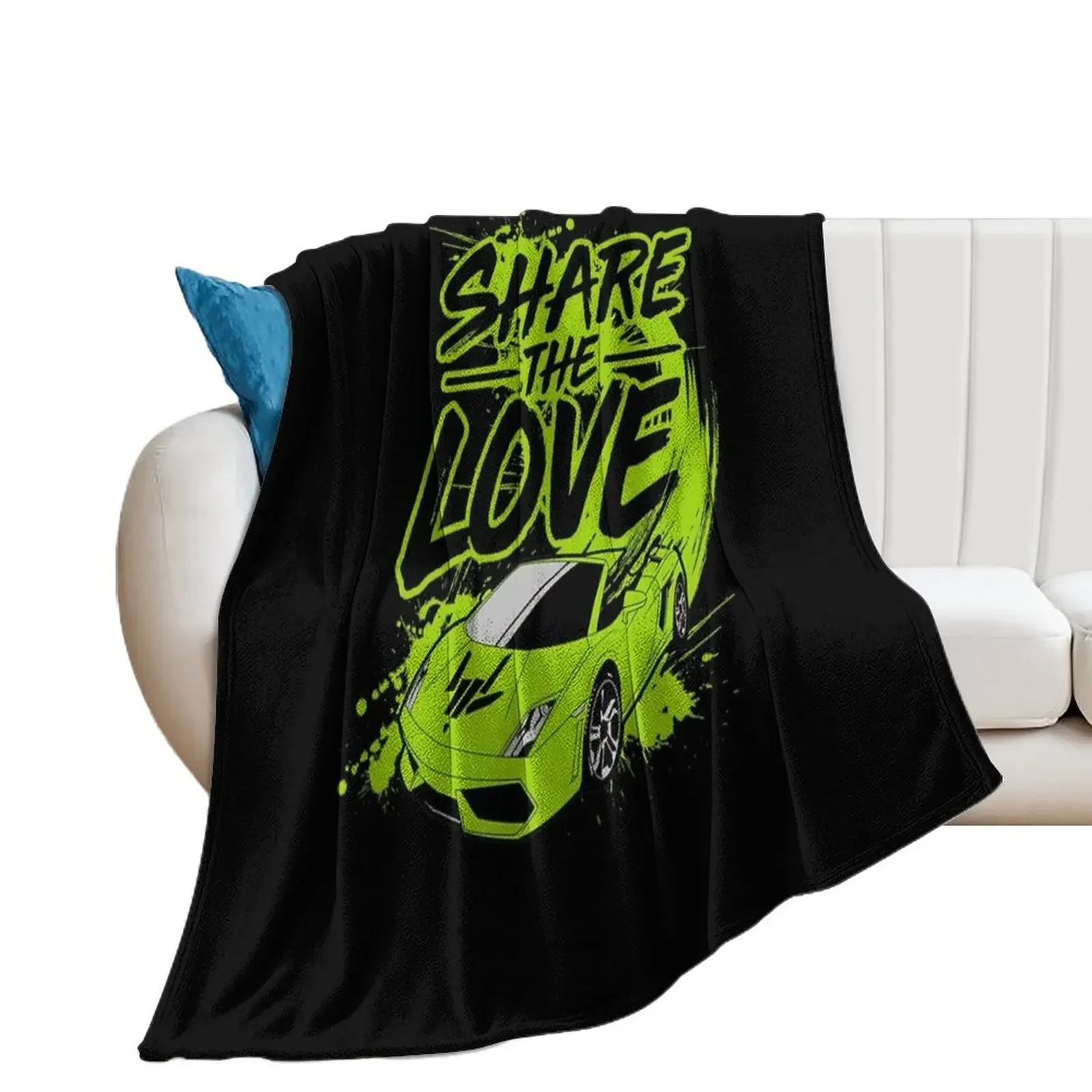 Share The Love Sharerghini Throw Blanket christmas decoration Plaid Bed covers sofa bed Blankets