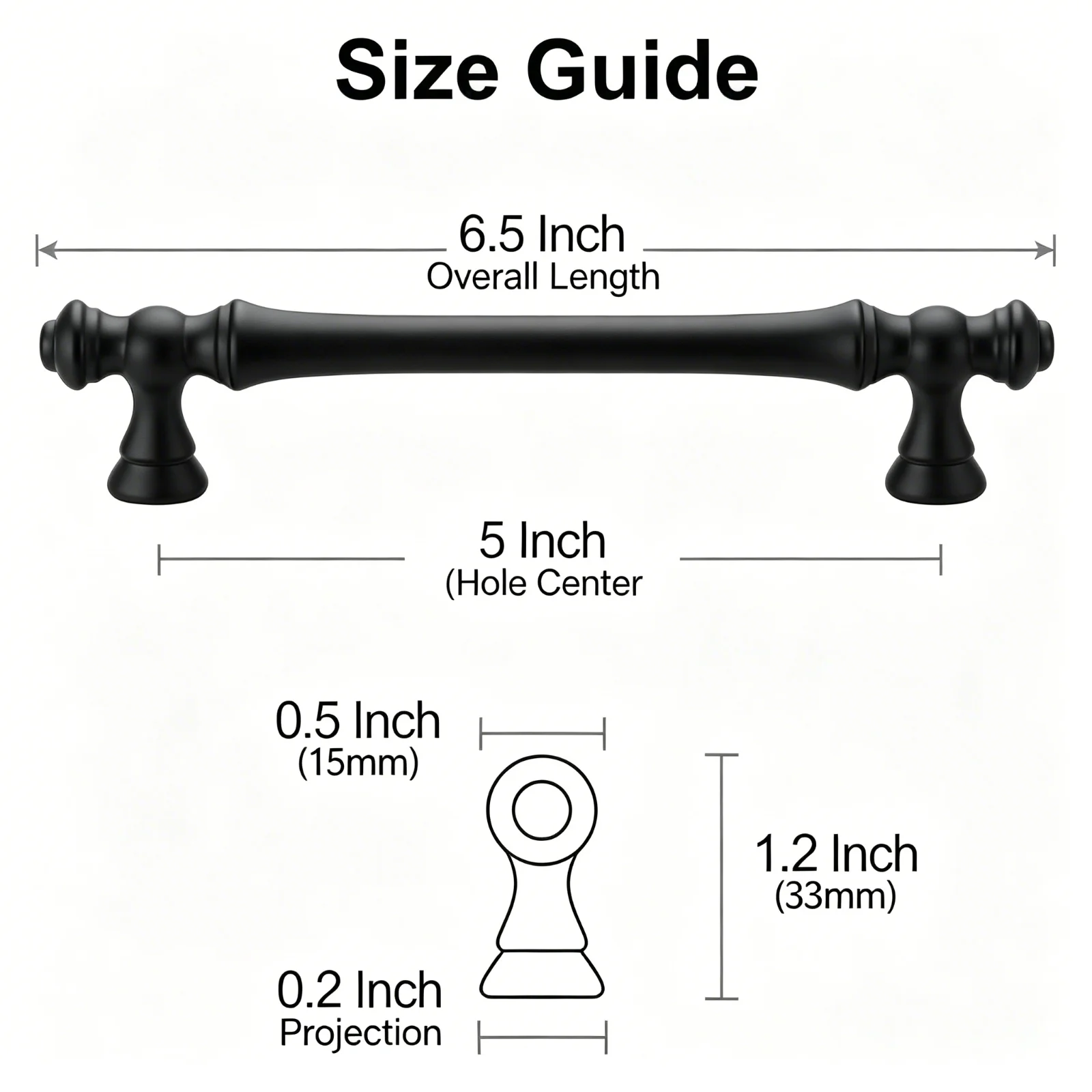 10PCS Matte Black Cabinet Hand - Furniture Hardware Black recension och pris