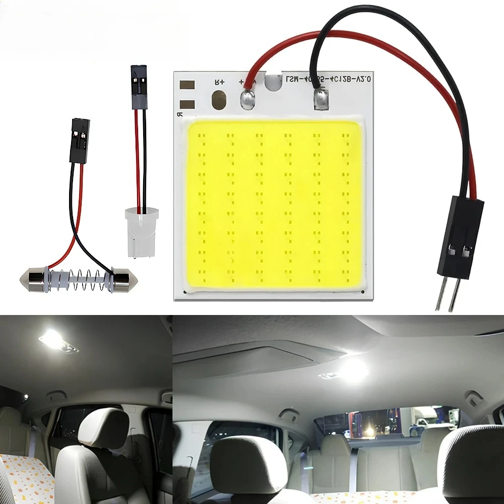 

T10 C5W Car Led Cob 16/24/36/48SMD White Parking Bulb Auto Interior Reading Panel Lamp Super Bright Festoon License Plate Lights