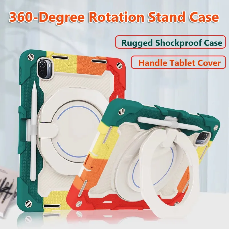

Armor Shockproof Case for Xiaomi Pad 7 7 Pro 11.2inch 2023 Mipad 6 Pro 5Pro for Redmi Pad SE 11 SE 4G 8.7inch 360 Rotating Cover
