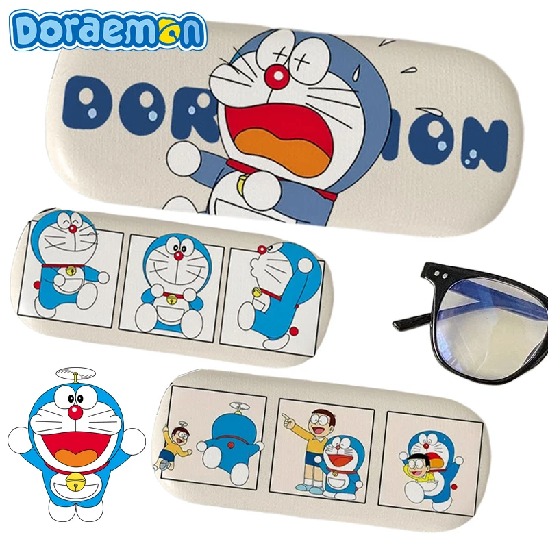 

Doraemon Flip-top Eyewear Cases for Man Women Cartoon PU Eyeglass Case Kawaii Sunglasses Organizer Boxes Portable Glasses Cover