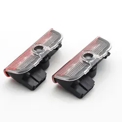 2Pcs Car Door Lights Projector For VW Tiguan 2 2008 2009 2010 2011 2012 2013 2014 2015 2016 2017 2018 2021 RLine LED Accessories