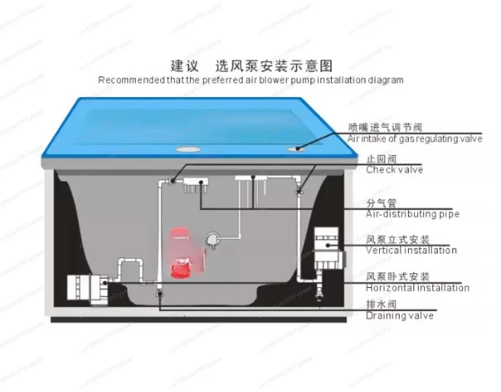 Swimming Pool Surf Pump AP200/300/400/700 Hot Spring Air Pump