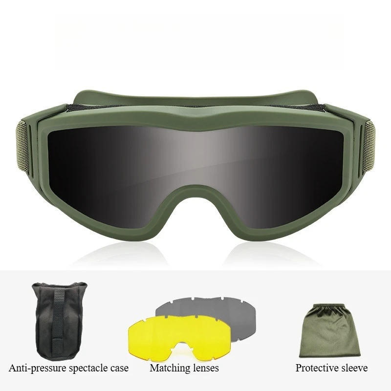 Tactical Goggles, Wind Goggles, Bulletproof Shooting Glasses, Anti-fog Lenses, Field Color Ammunition Equipment