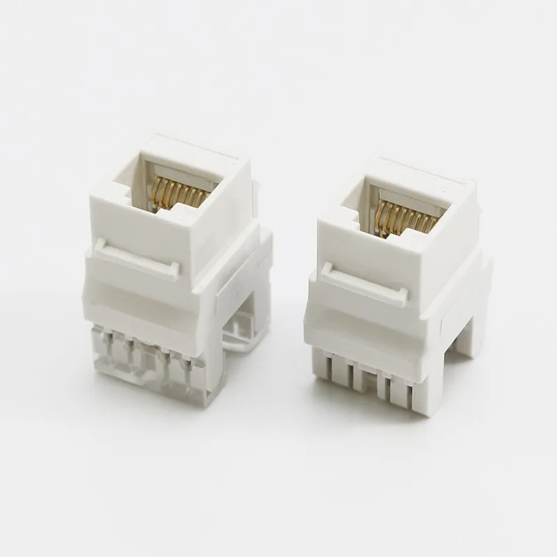 10 pces cat6a utp ethernet módulo de rede rj45 keystone jack tomada de computador adaptador cabo jack plugue de parede conector