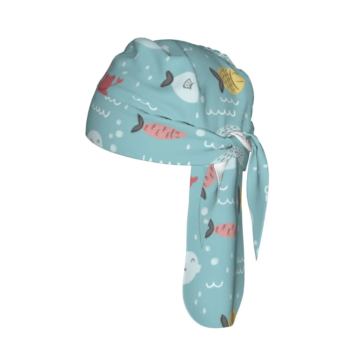 

Дышащая велосипедная шапка с рисунком рыбы, выполненным вручную, быстросохнущая велосипедная шапка-шарф