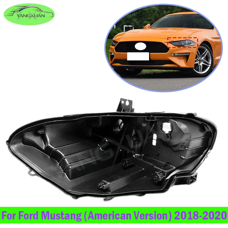 For Ford Mustang (American Version) 2018-2020 Head Lamp Rear Shell Head Light Back Lid Front Headlight Base Cover
