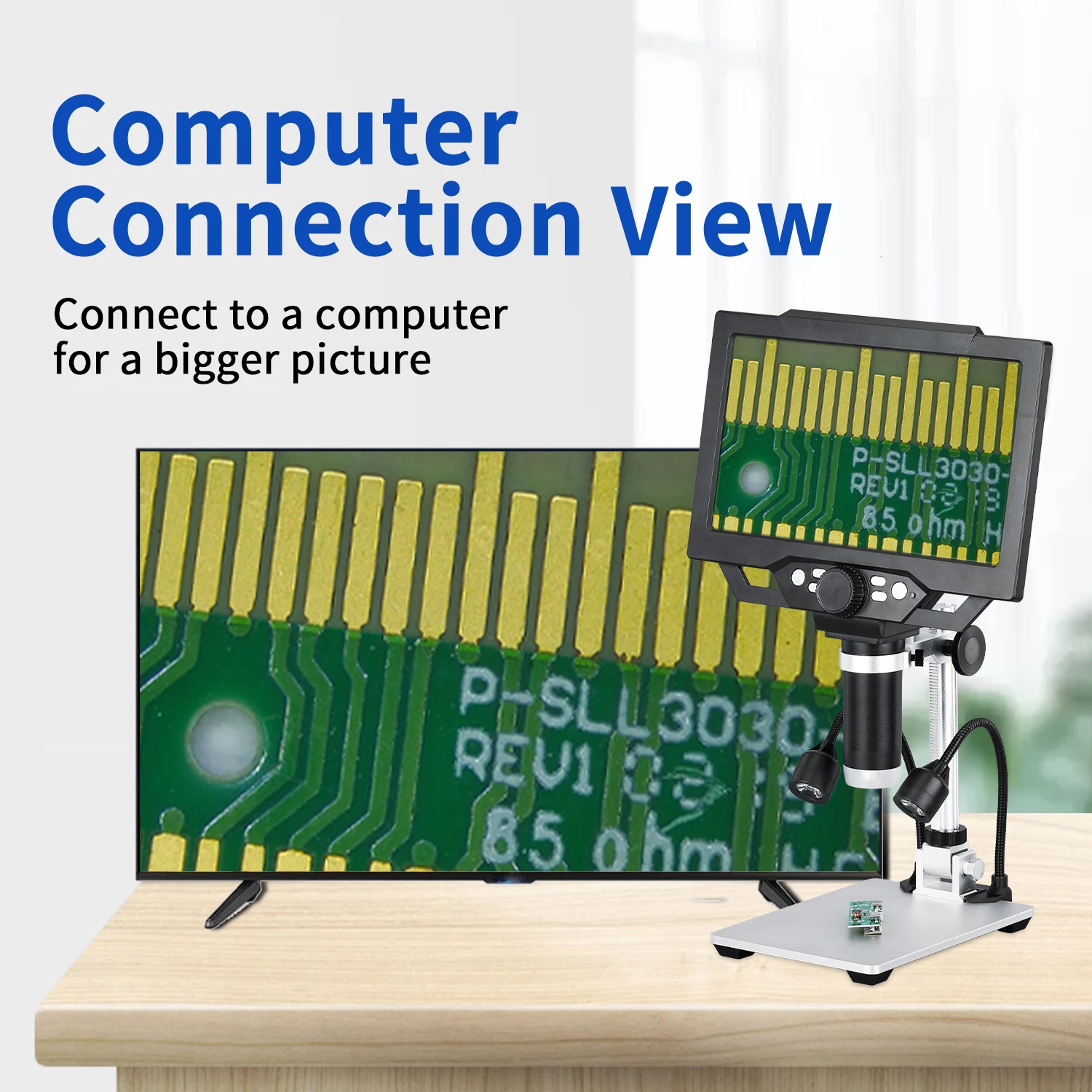 1600X/1200X/1000X microscopio Video digitale 1-1600X lente d\'ingrandimento a amplificazione continua per riparazione PCB telefono saldatura G1200