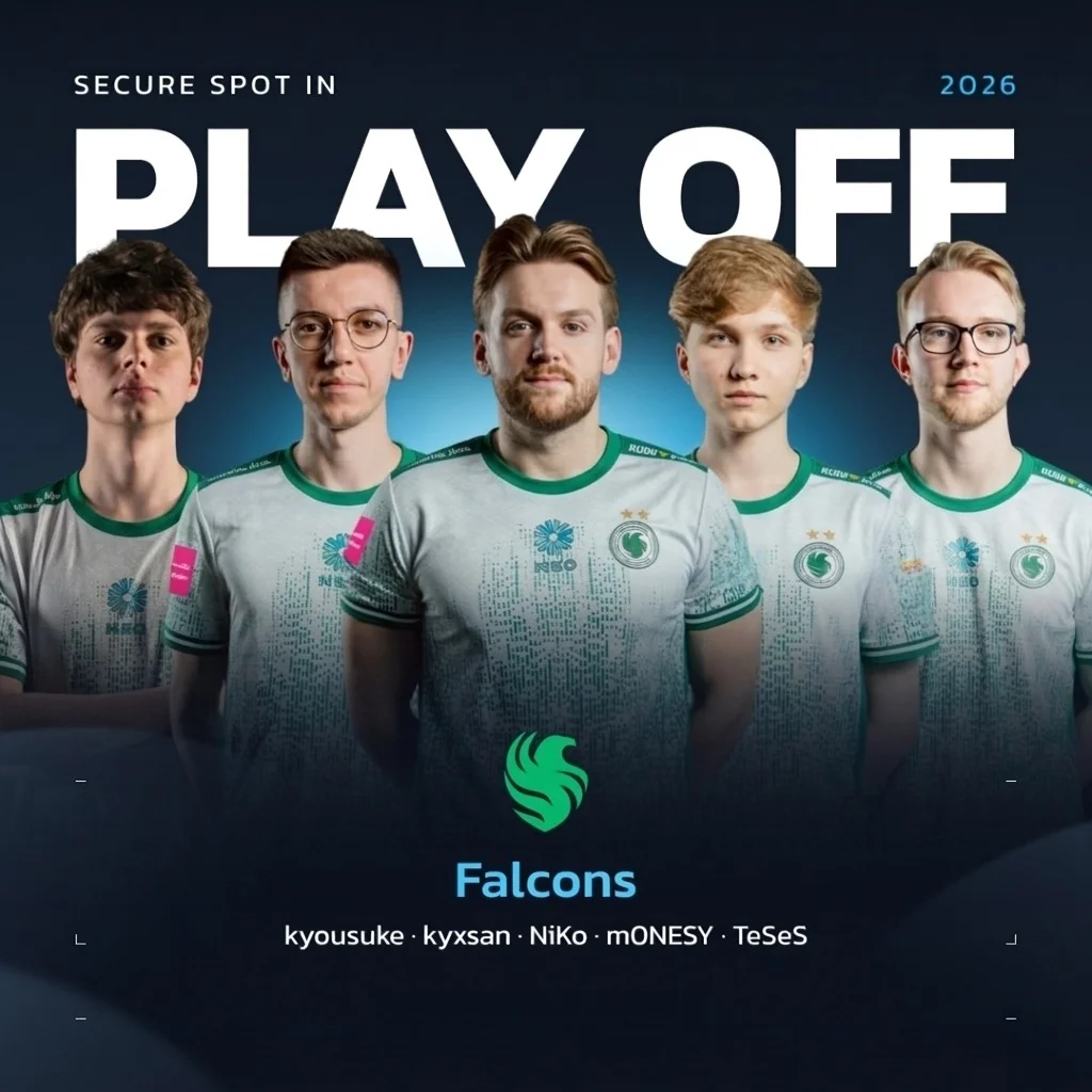 2026 Team Falcons CS2 Esports Jersey NiKo m0NESY TeSeS Professional Gaming Shirt Breathable Men Quick Dry Sports Fan Uniform Top