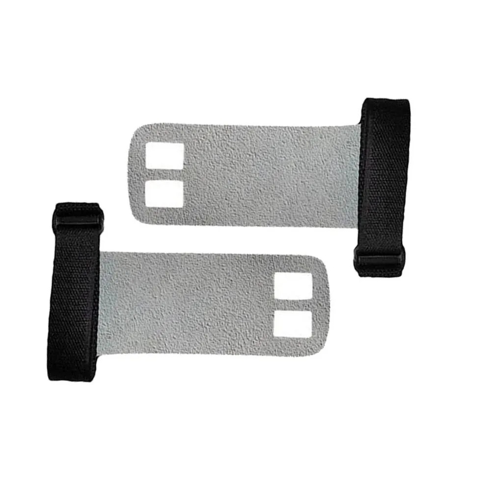 1Pair Palm Protector Grips with Wrist Strap for Heavy Pull Ups Dumbbells Knees to Gymnastics Training