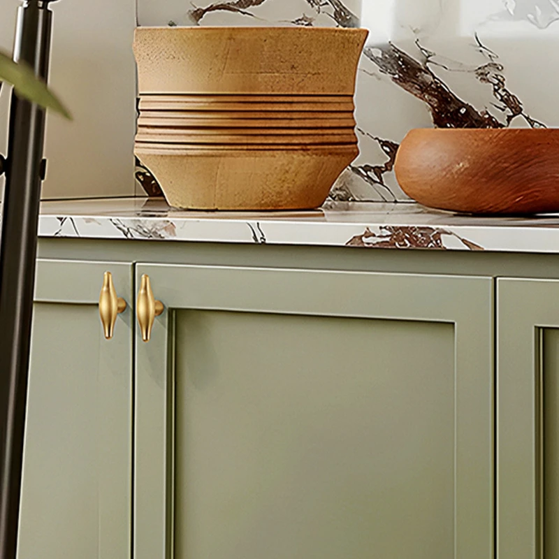 

Lightweight Single-Hole Cabinet Door Handle Wardrobe TV Cabinet Bedside Cabinet Drawer Pull Zinc Alloy Creative Handle