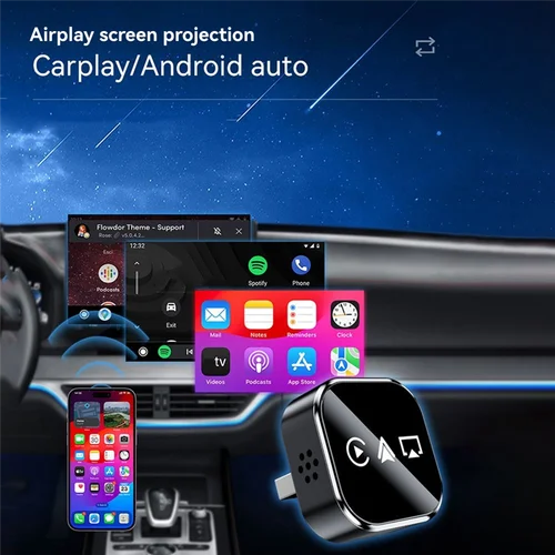 Imagen 2 del producto FFYY-Adaptador Carplay inalámbrico 3 en 1 Airplay Android Auto USB Dongle Plug And Play Carplay con cable