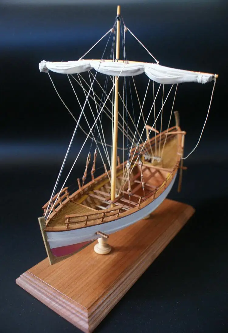 Trade Boat Kyrenia Greek Ancient 1:48 13.7'' 350mm Wood Model Ship Kit Shicheng