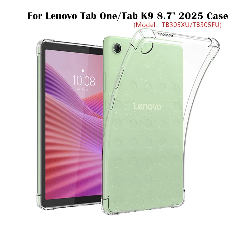 For Lenovo Tab One 8.7 inch 2025 Protective Case Lenovo Tab K9 Airbag Anti-drop Transparent Funda TB305XU/TB305FU 8.7