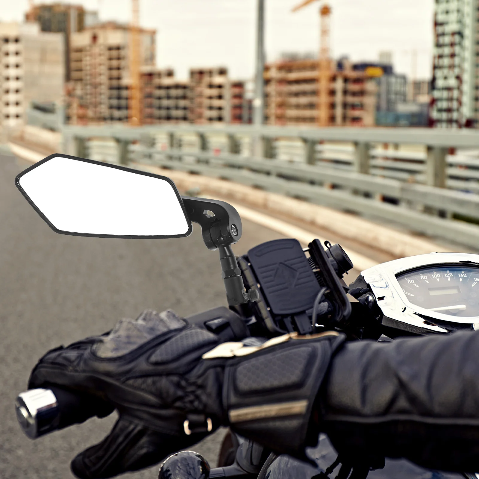 

2Pcs Bicycle Rear View Mirror for Bike Handlebar Mount Rearview Mirror for Cycling Safety Easy Install Compatible with Electric