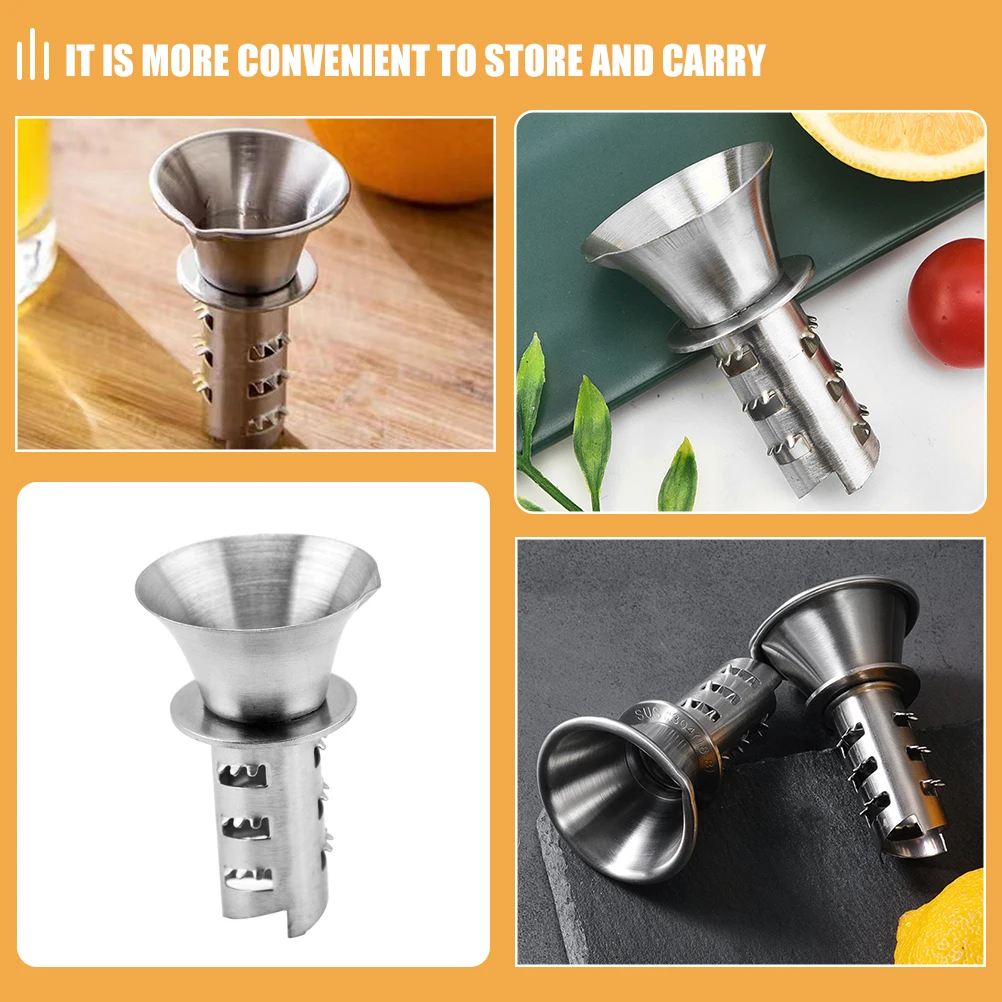 

2Pcs Stainless Steel Manual Fruit Juicer Lemon Squeezer Portable Orange Juicer Hand Press Juice Squeezer Kitchen Gadget