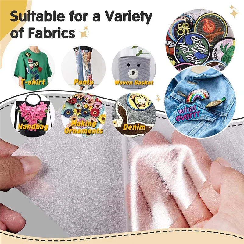 

A64K Iron On Adhesive Sheets 40PCS, Heavy Weight Double-Sided Heat Melt Fabric-Glue Sheet, A4 Size Fusible Adhesive Sheets