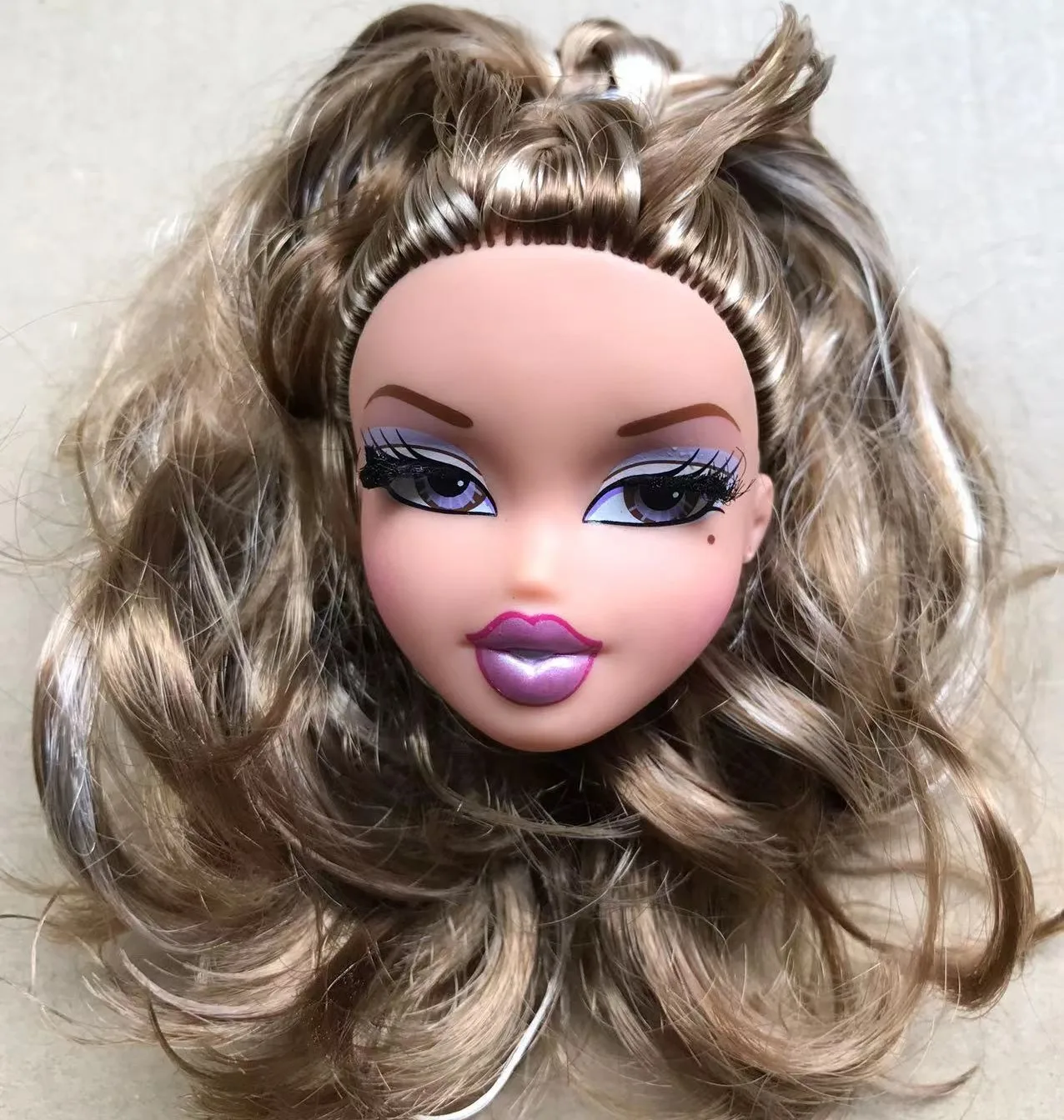 Dancing Girl Doll Head Doll Figure Toys White Brown Skin Doll Head Body DIY Dressing Toys Sparkly Face Eyes Doll Parts